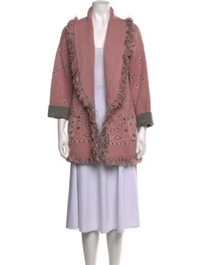 Pre-owned Alanui Cashmere Paisley Print Sweater In Pink