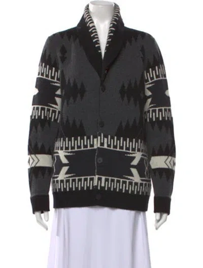 Pre-owned Alanui Cashmere Patterned Sweater In Black