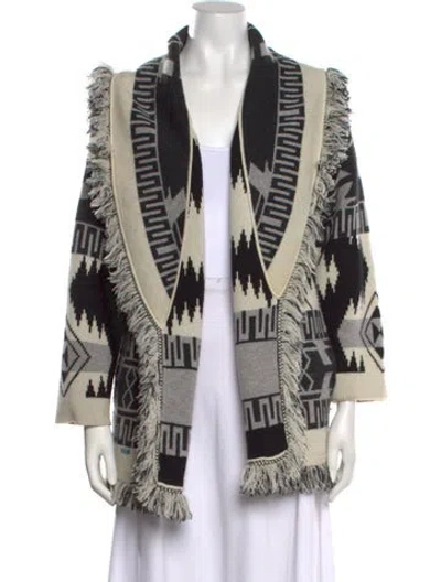 Pre-owned Alanui Cashmere Patterned Sweater In Black