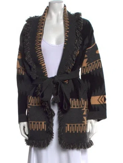Pre-owned Alanui Cashmere Patterned Sweater In Black