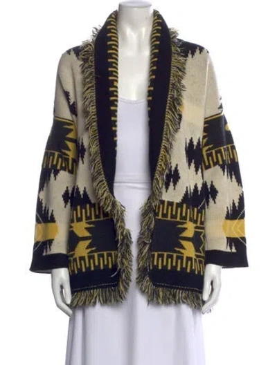 Pre-owned Alanui Cashmere Patterned Sweater In Grey