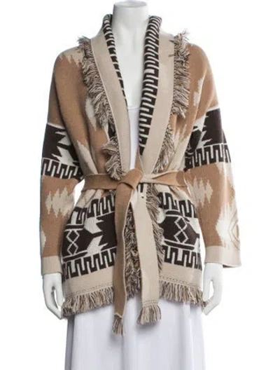 Pre-owned Alanui Cashmere Patterned Sweater In Neutrals