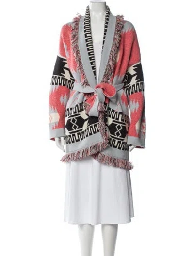 Pre-owned Alanui Cashmere Printed Coat In Multi