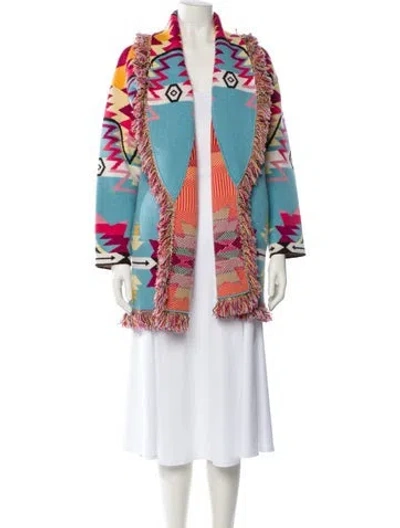 Pre-owned Alanui Cashmere Printed Coat In Multi