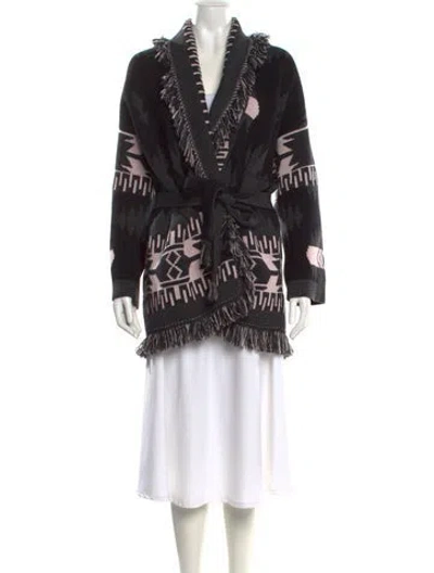 Pre-owned Alanui Cashmere Printed Sweater In Black