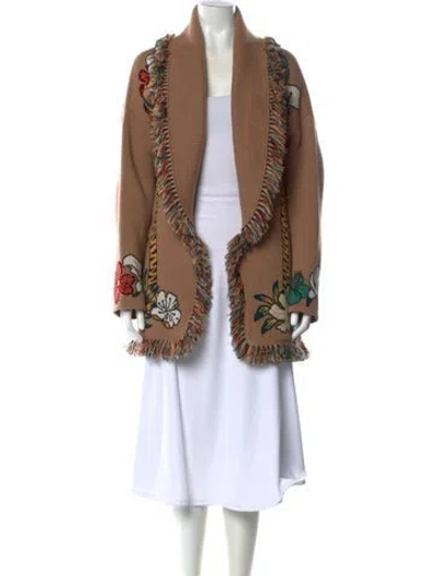 Pre-owned Alanui Cashmere Printed Sweater In Brown