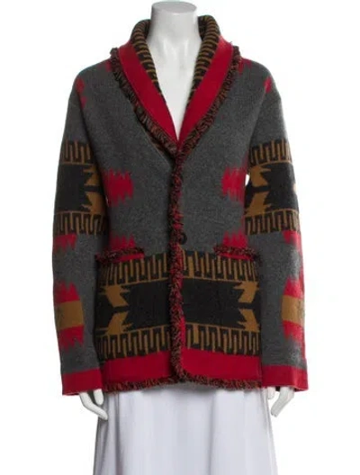 Pre-owned Alanui Cashmere Printed Sweater In Red