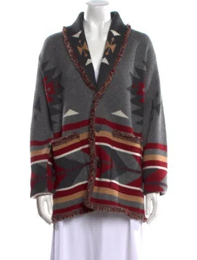 Pre-owned Alanui Cashmere Printed Sweater In Red