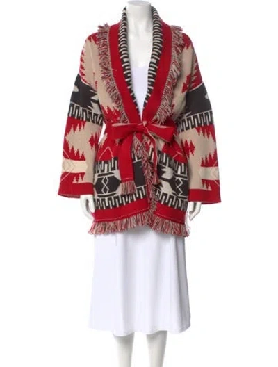 Pre-owned Alanui Cashmere Printed Sweater W/ Tags In Red