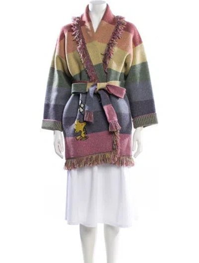 Pre-owned Alanui Cashmere Striped Sweater In Multi