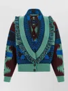 Alanui Cashmere Virgin Wool Fitted Jacket In Multi