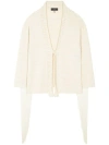 Alanui Chalk Textured Knit Cardigan In Neutrals