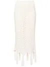 Alanui Chevron-knit Maxi Skirt In Neutrals