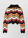 Alanui Kaleidoscopic Chevron Knitted Jacket