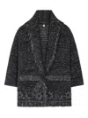 Alanui City Lights Fringed Sequin Cardigan In Black