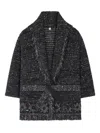 Alanui City Lights Fringed Sequin Cardigan In Black
