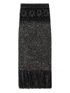 Alanui City Lights Sequin-embellished Fringe Maxi Skirt In Black