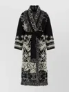 Alanui Long Jacquard Cardigan With Fringes In Multi