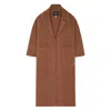 Alanui Ribbed Belted Coat In Brown