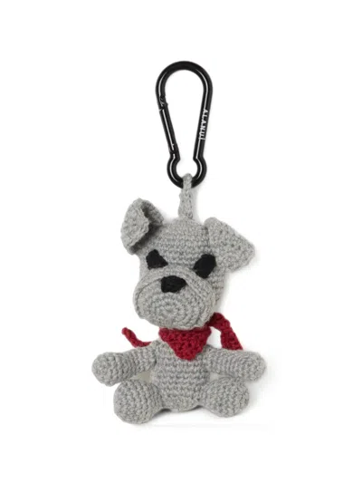 Alanui Coco Amigurumi Crochet Keyring In White