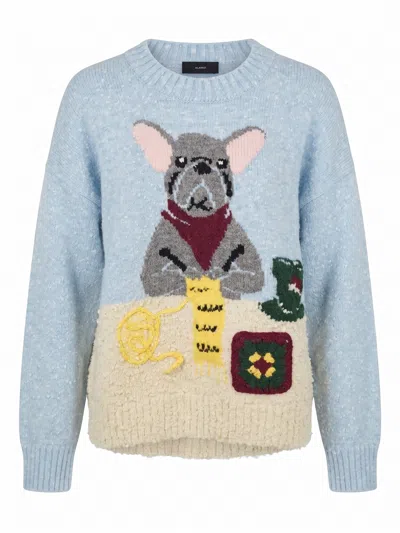 Alanui `coco` Sweater In Blue