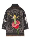 Alanui Collab The Little Prince Card Charcoal In Gray