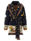 Alanui The Little Prince Long Cardigan With Fringe In Multi