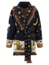 Alanui The Little Prince Long Cardigan With Fringe In Multi