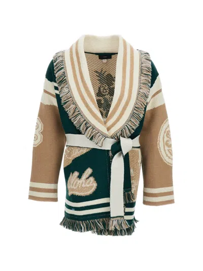 Alanui Multicolor College Of Aloha Wool-blend Cardigan