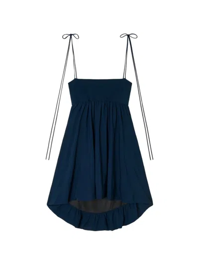 Alanui College Of Aloha Square-neck Mini Dress In Blue