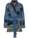 Alanui Come Gentle Night Cardigan In 4g16 Eveningh Blue/multicolor