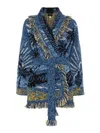 Alanui Come Gentle Night Cardigan In Blue