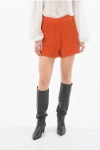Alanui Palm Springs Orange Gloss Knit Shorts