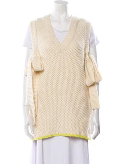 Pre-owned Alanui Cowl Neck Sweater In Neutral