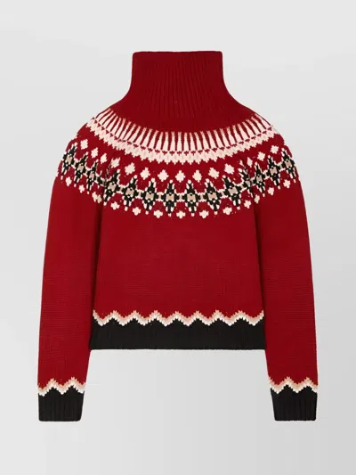 ALANUI COZY TURTLENECK KNITWEAR WITH FAIR ISLE DESIGN