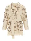 Alanui Sand Silk Blend Ocean Dream Cardigan In Neutral