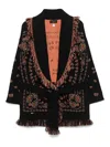Alanui Intricately Patterned Black Cashmere Sweater In Negro