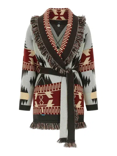 Alanui Icon Cardigan In Brown