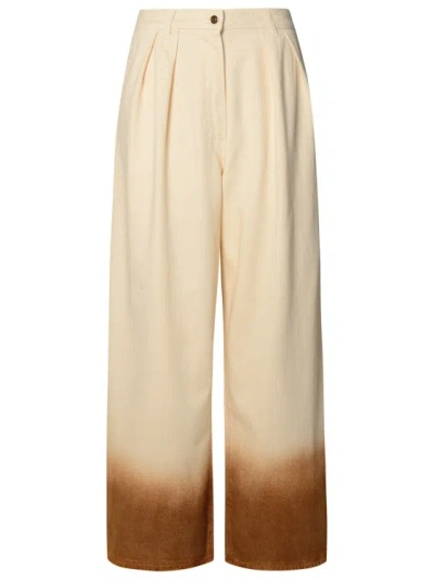 Alanui Bright Hues Jeans Beige In Cream