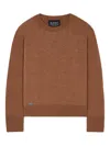 Alanui Ribbed-edge Cashmere-blend Jumper In Brown