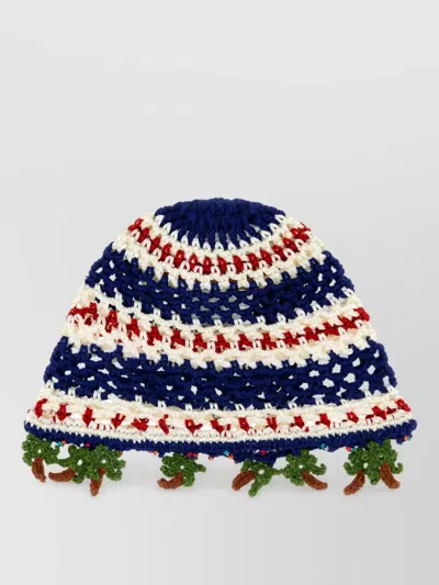 Alanui Crochet Beanie Hat In Blue