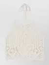 Alanui Lagoon Romance Cotton-blend Crochet Crop Top In Neutral