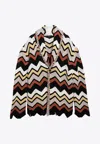 Alanui Kaleidoscopic Chevron-print Cardigan In Multicolor