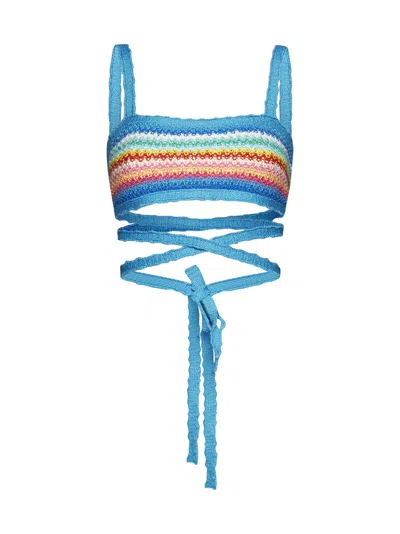 ALANUI CROCHET OVER THE RAINBOW TOP