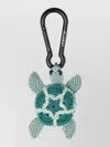Alanui Crochet Turtle Keyring Aquatic Motif In Green