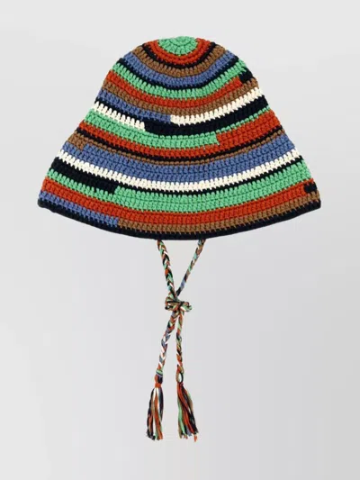 ALANUI CROCHET WIDE BRIM BUCKET HAT