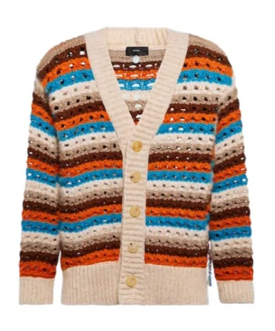 Alanui Dancing Light Crocheted Wool-blend Cardigan In Multi