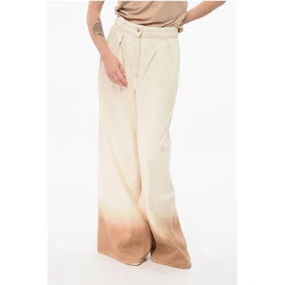 Alanui Degradè Designed Super Wide Leg Denims Women's 36cm