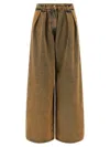 Alanui Desert Rose Pleat-detailed Acid-wash Jeans In Green