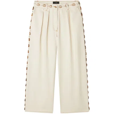 Alanui Ocean Dream Jeans In Beige